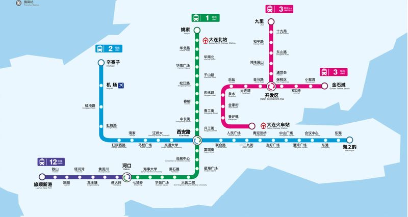 大連地下鉄路線図